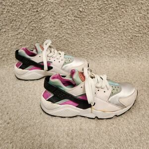 Nike Air Huarache Low White Pink Teal 634835-104 Women's Size 6.5
